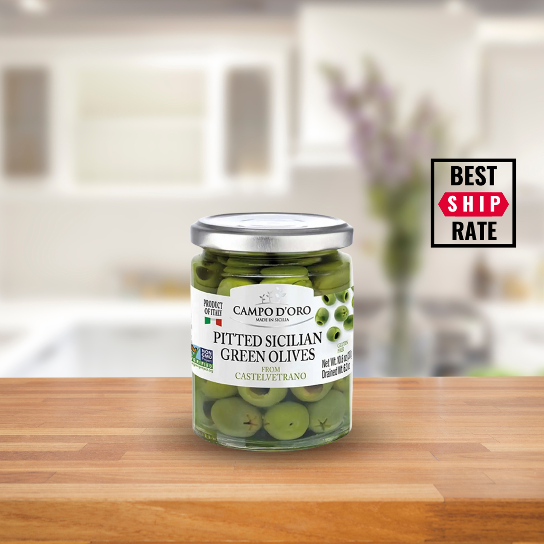 Campo D'Oro Pitted Sicilian Green Olives