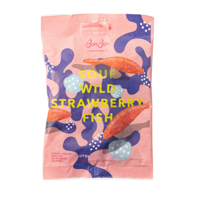 Sweet Wild Strawberry Fish - Swedish Candy