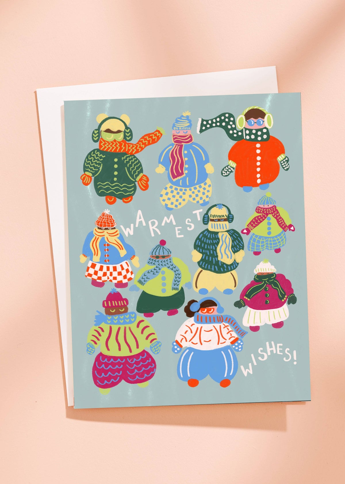 Ski Buddies Warmest Wishes Greeting Card - Set of 10