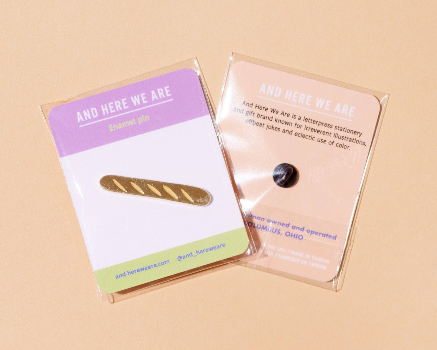 Baguette Enamel Pin