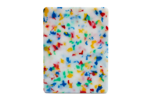 Rainbow Confetti Recycled Plastic Cutting Board - Extra Small
