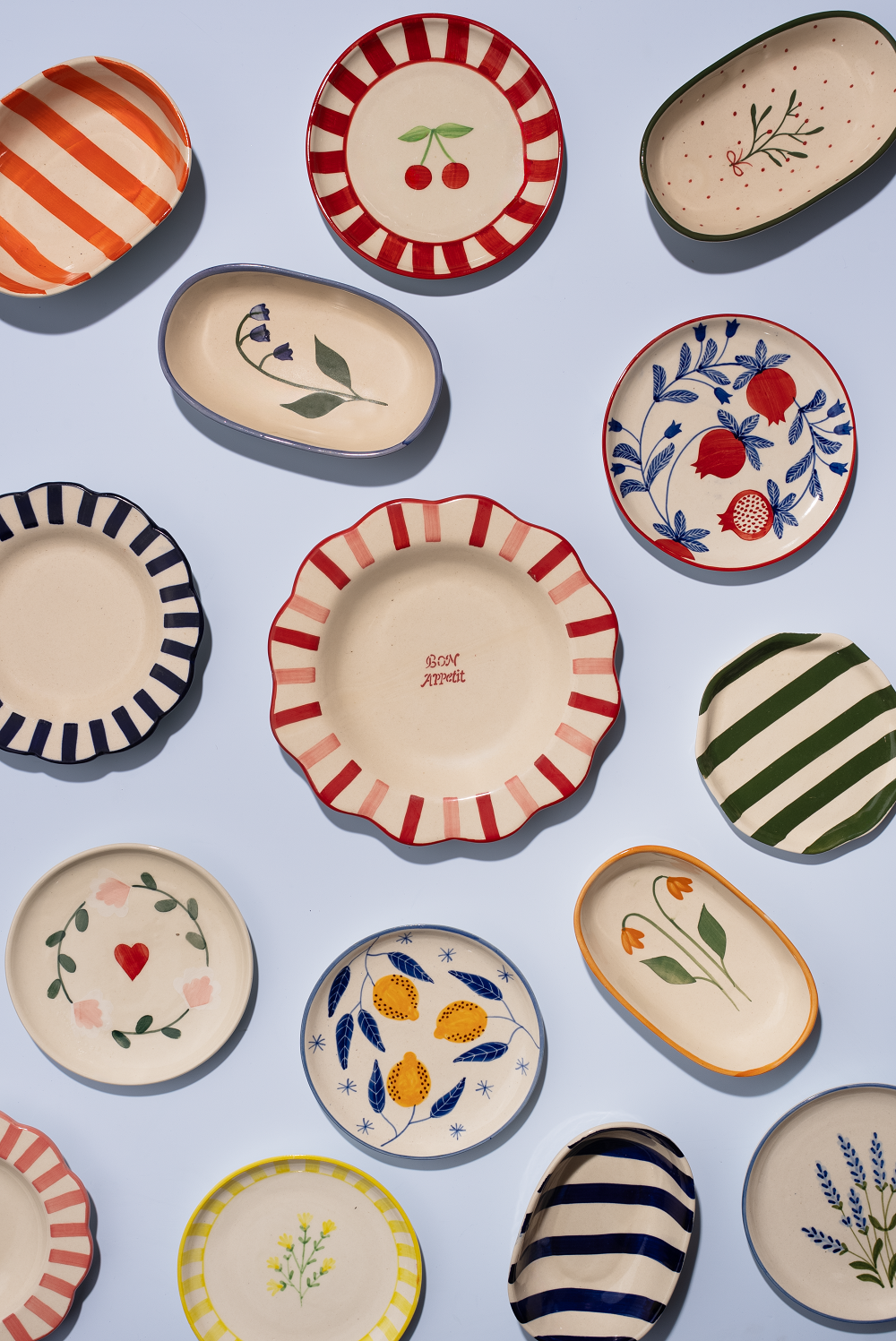 Red Stripe Ceramic Bowl