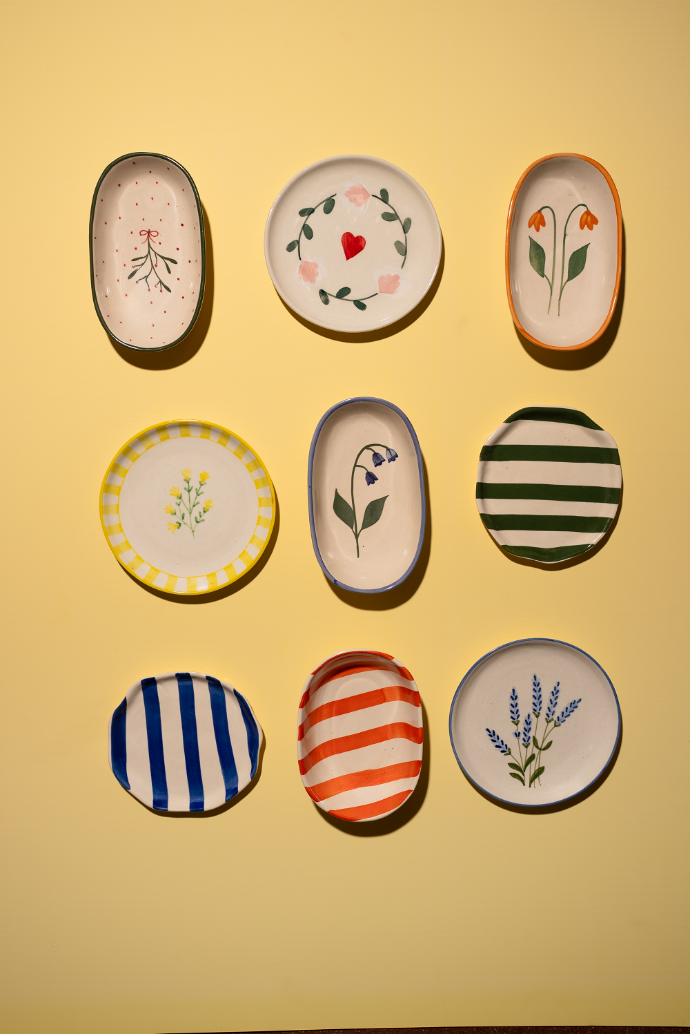 Red Stripe Ceramic Bowl