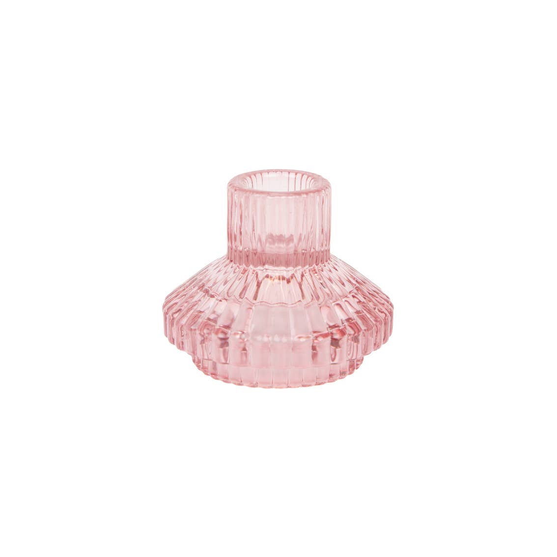 Small Ribbed Glass Candle Holders Set | Summer | Wedding |