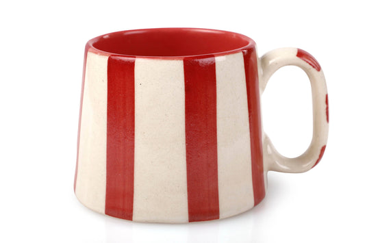 Red Stripe Coffee Cup