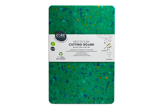 Recycled Plastic Cutting Board Large Green Confetti