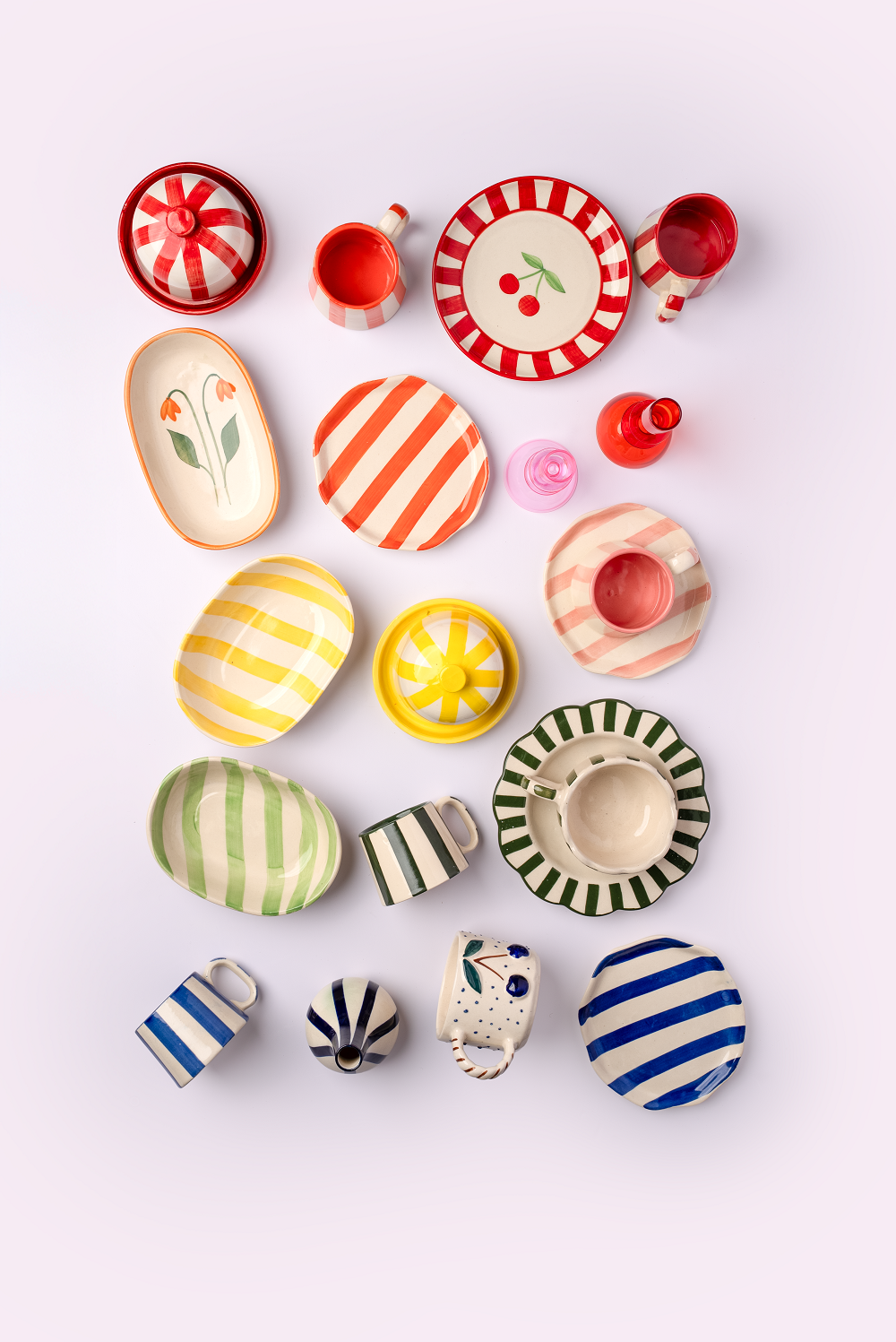 Red Stripe Coffee Cup