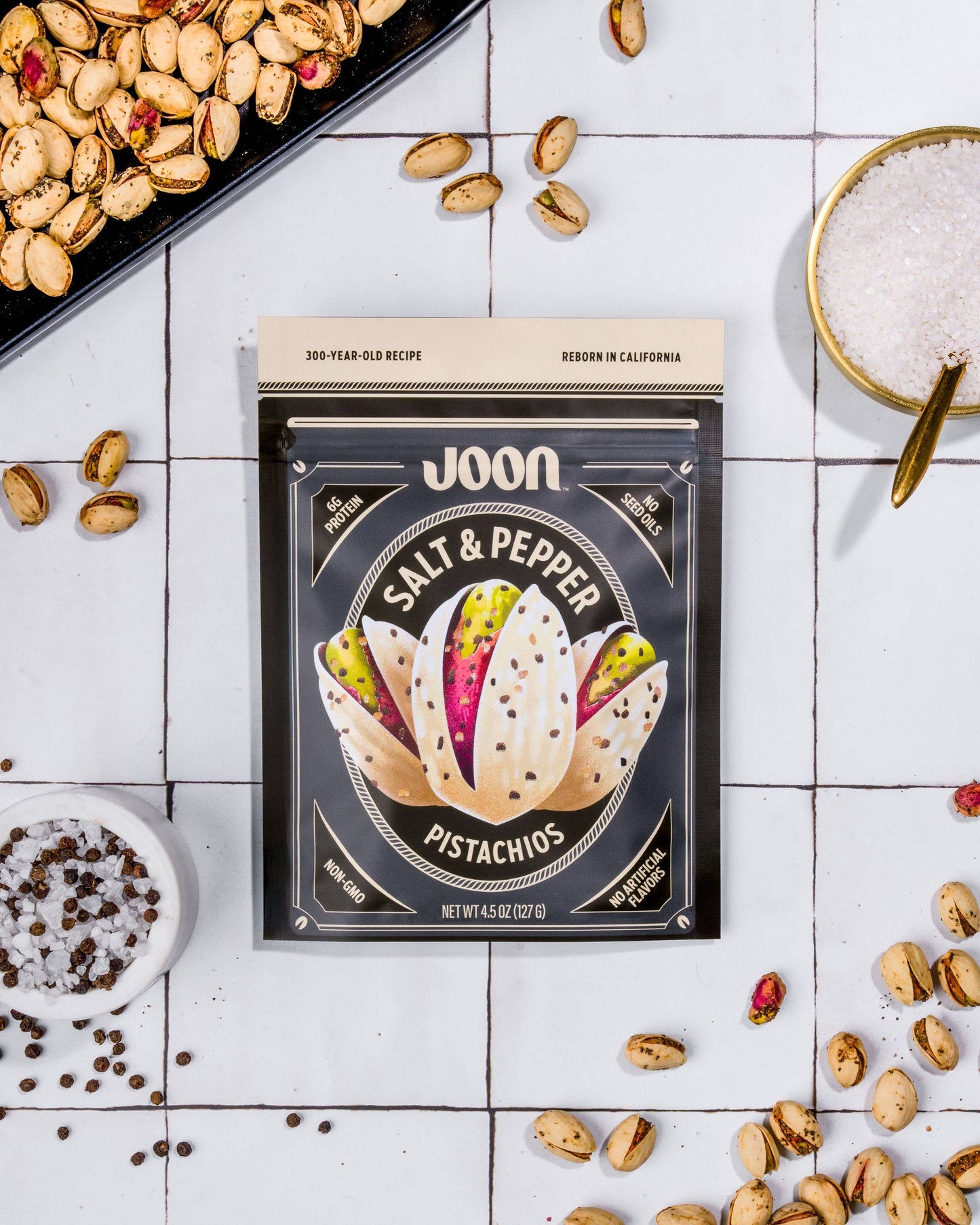 Joon Salt and Pepper Pistachios - 4.5oz Resealable Bag