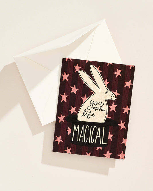 You Make Life Magical Rabbit Greeting Card