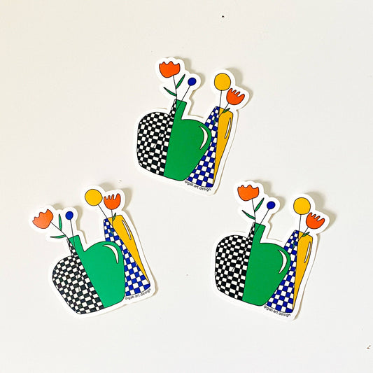 Flowers in Vases Sticker