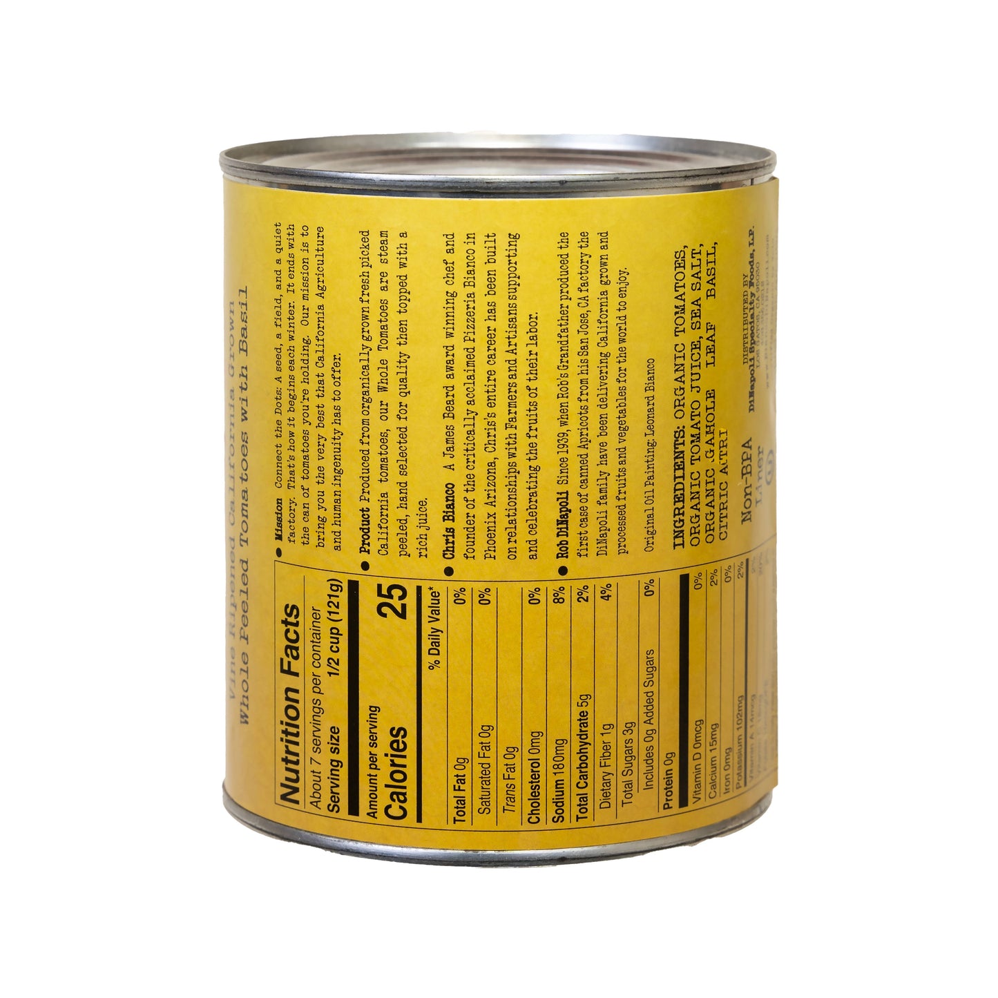 Bianco DiNapoli 28oz Organic Whole Peeled Tomatoes (6 ct)