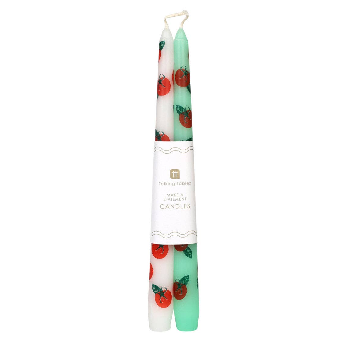 Tomato Taper Dinner Candles  | 2 Pack | Summer Decor |