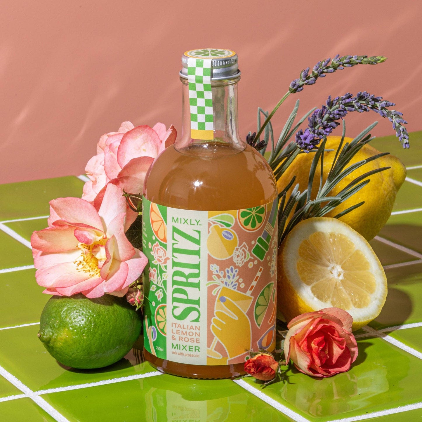 Italian Lemon & Rose Spritz Cocktail/Mocktail Mixer