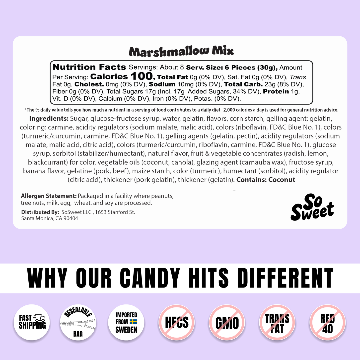 Swedish Candy Marshmallow Mix (5 oz)