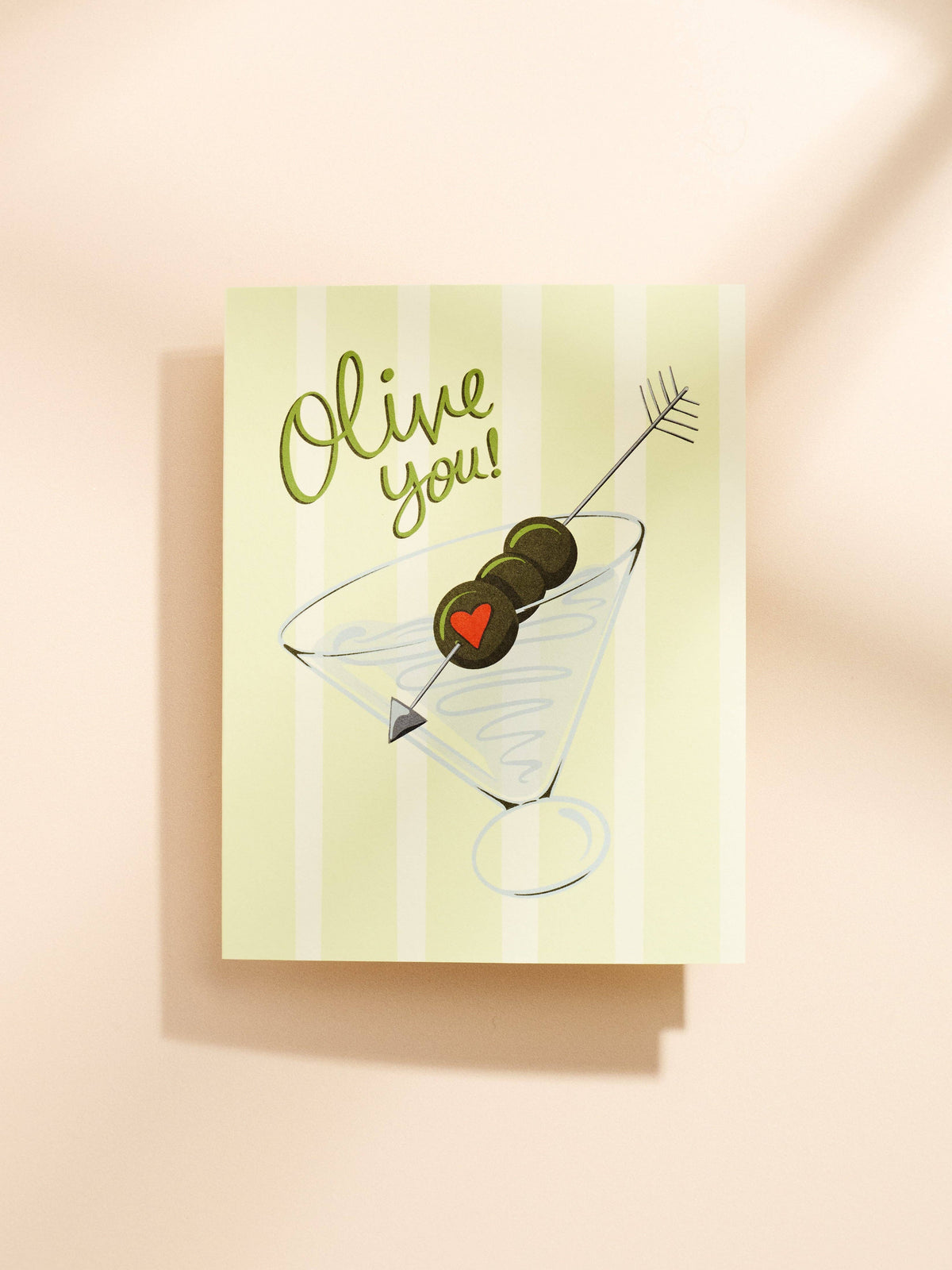 Olive You Martini Greeting Card