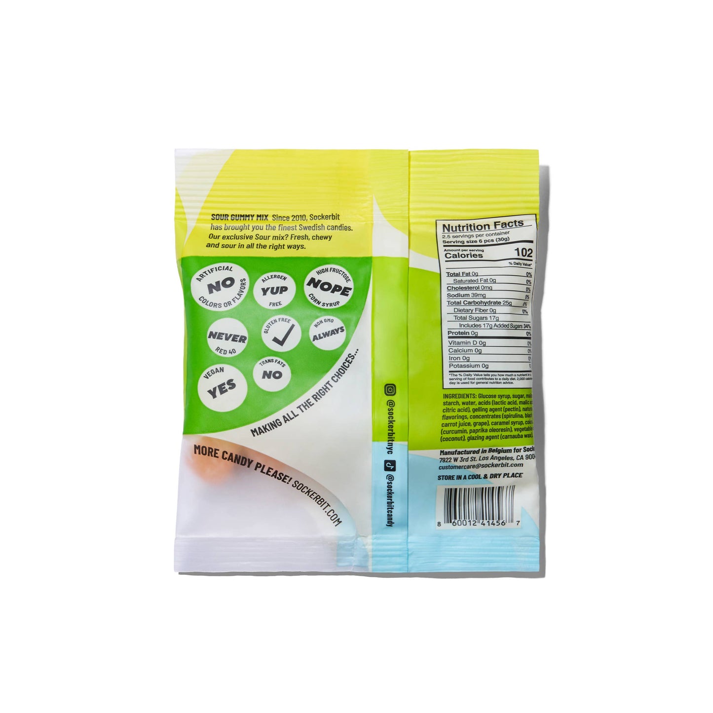 Sour Gummy Mix Swedish Candy Bag