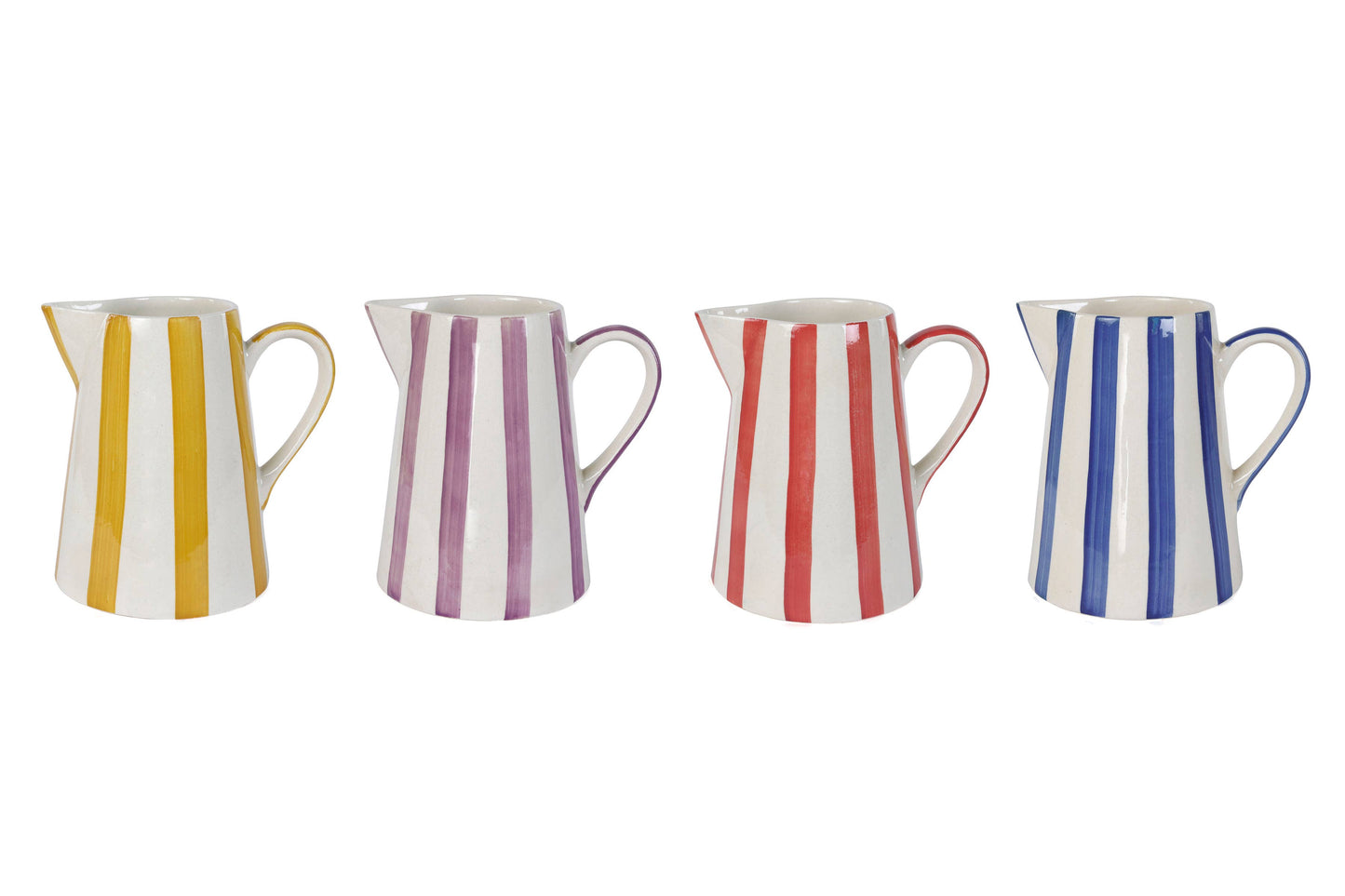 Red Stripe Ceramic Pitcher