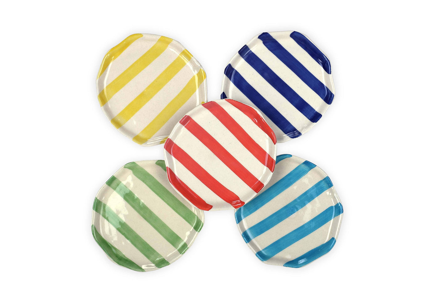 Ceramic Yellow Stripe Plate