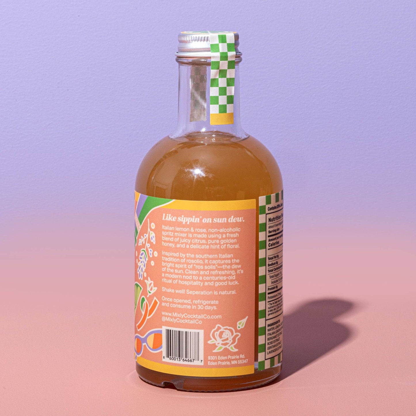 Italian Lemon & Rose Spritz Cocktail/Mocktail Mixer