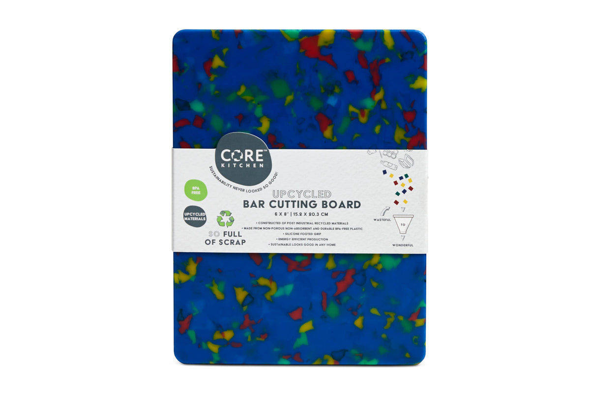 Recycled Plastic Cutting Board XS Confetti On Blue
