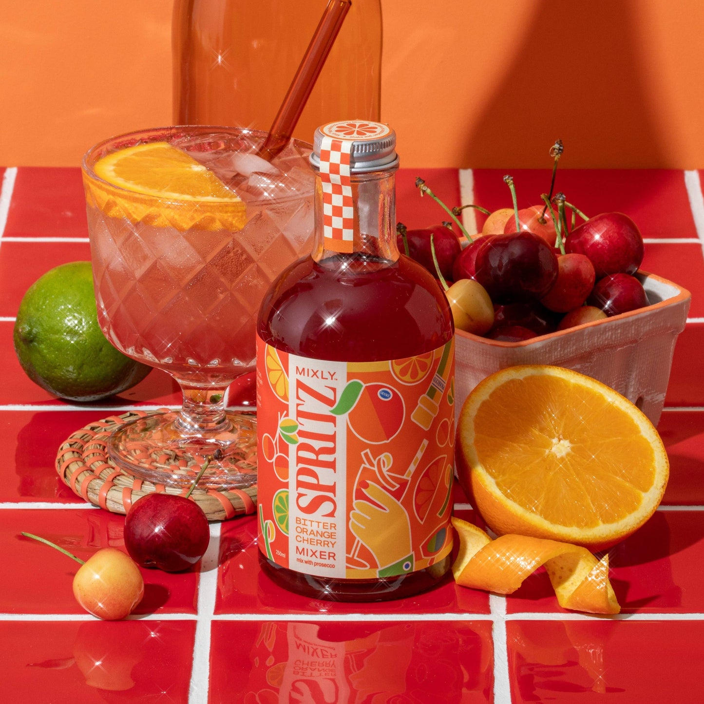 Bitter Orange Cherry Spritz Cocktail/Mocktail Mixer