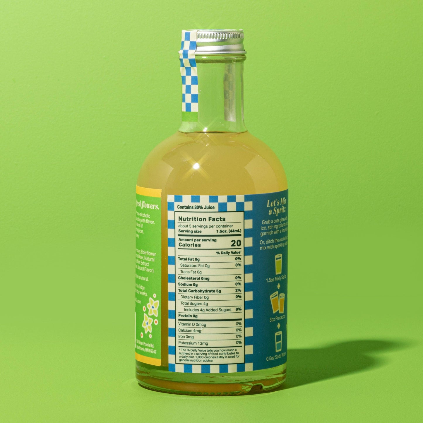 Elderflower Mint Spritz Cocktail/Mocktail Mixer