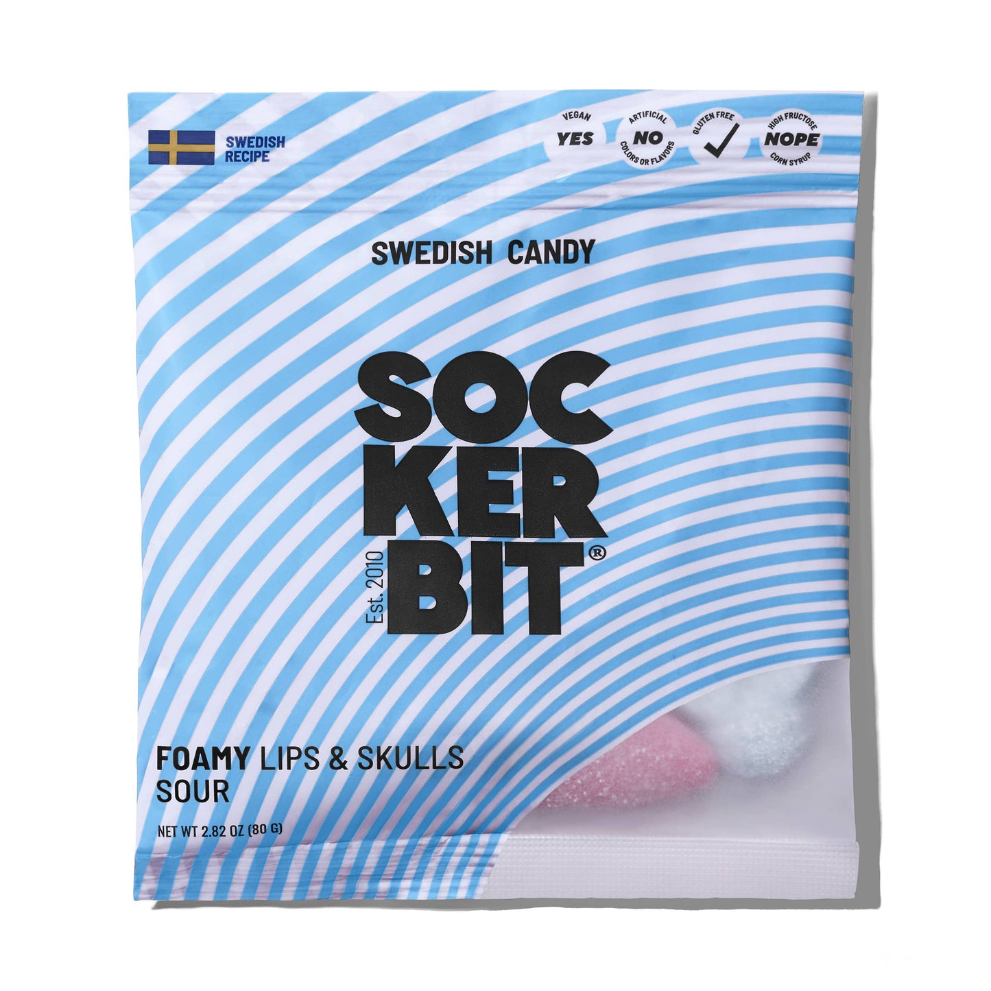 Foamy Lips & Skulls Swedish Candy Bag