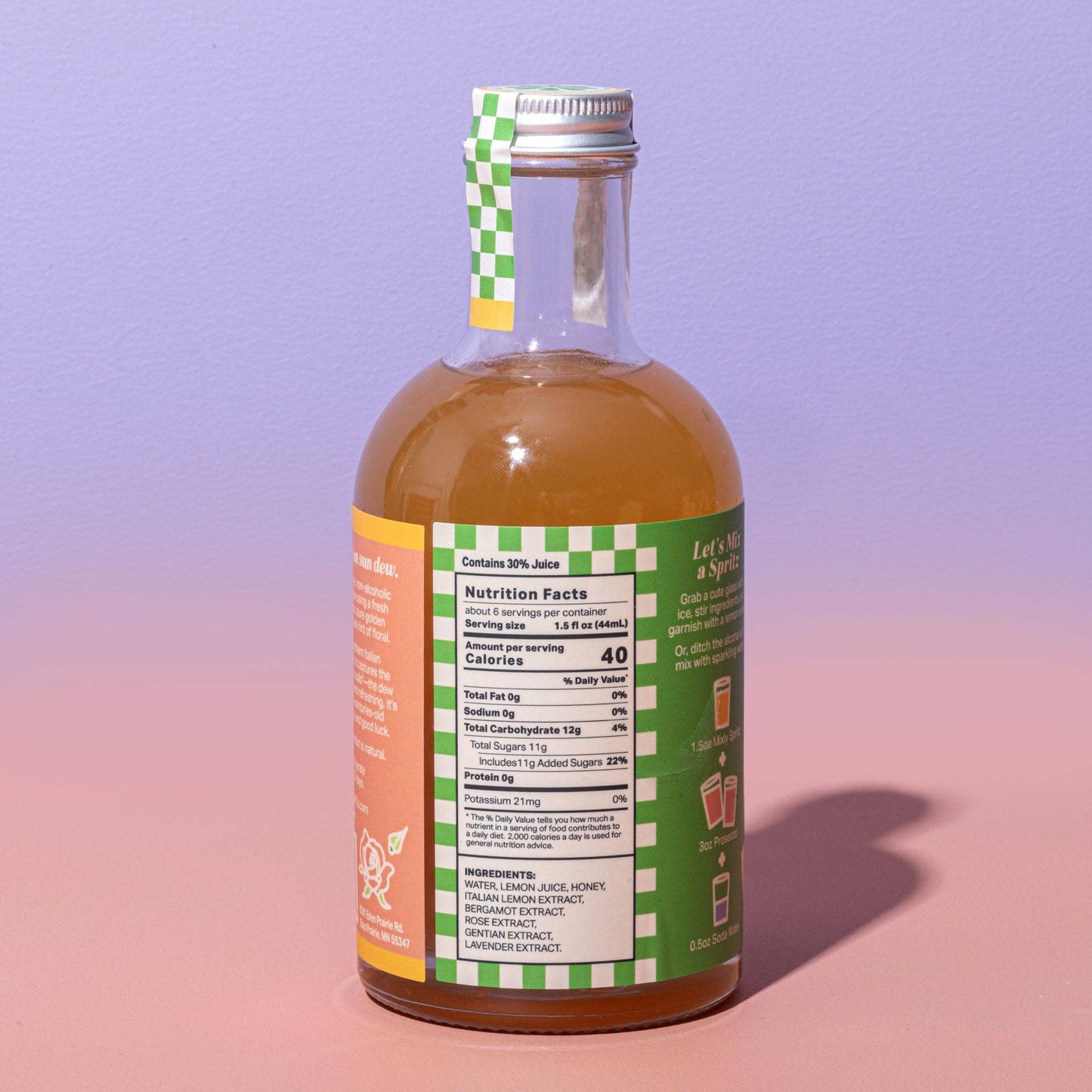 Italian Lemon & Rose Spritz Cocktail/Mocktail Mixer