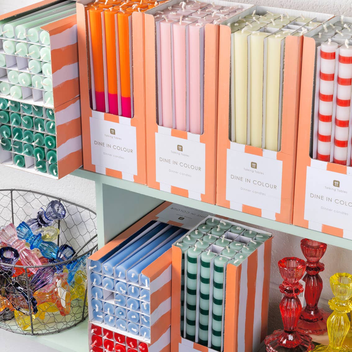 Blue Taper Candles | 25 Candles | POS Unit | Everyday |