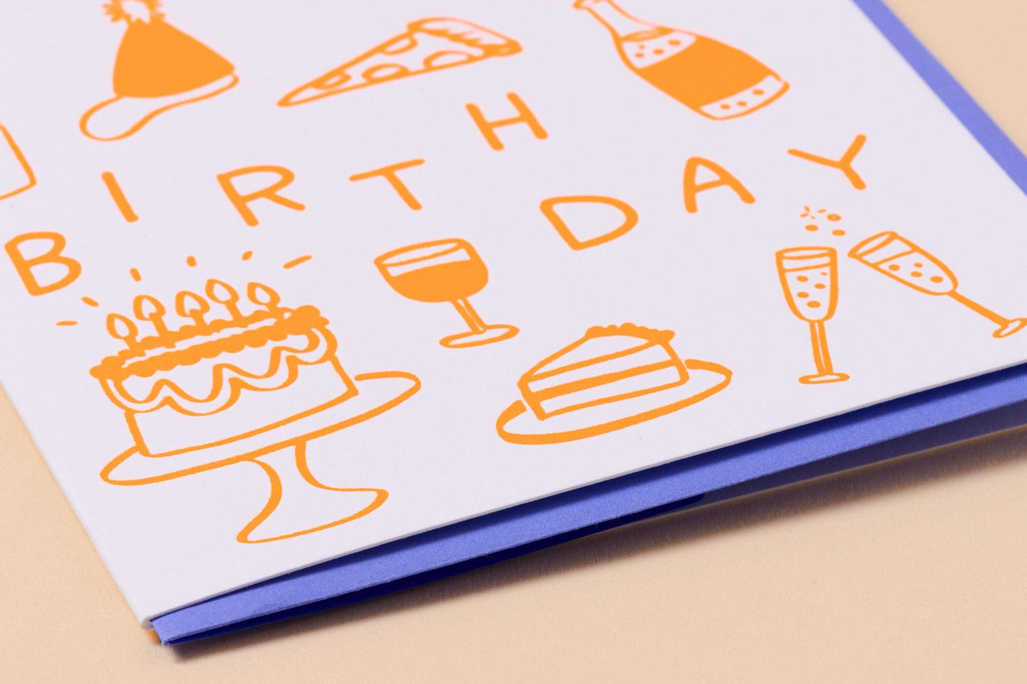 Happy Birthday Icons Letterpress Birthday Card