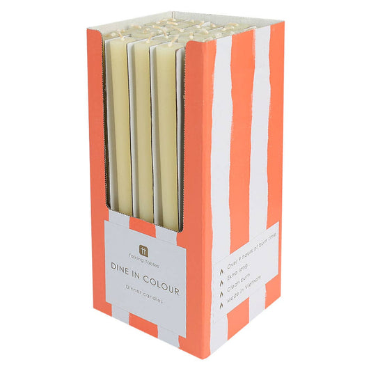 Cream Taper Candles | 25 Candles | POS Unit | Wedding |