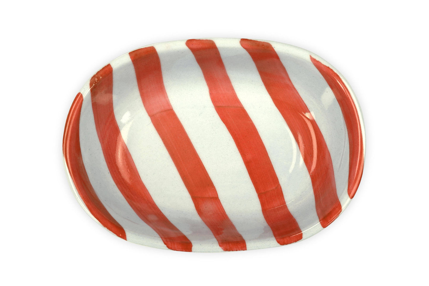 Red Stripe Ceramic Bowl