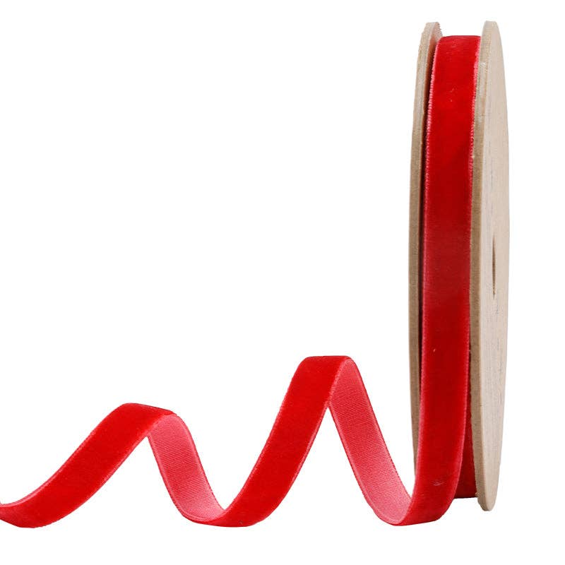 17 Colors | 3/8" Velvet Ribbon | 10 Yard Roll