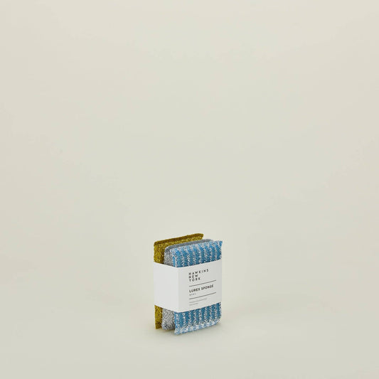 LUREX SPONGES - SET OF 3 - BLUE/GOLD/SILVER