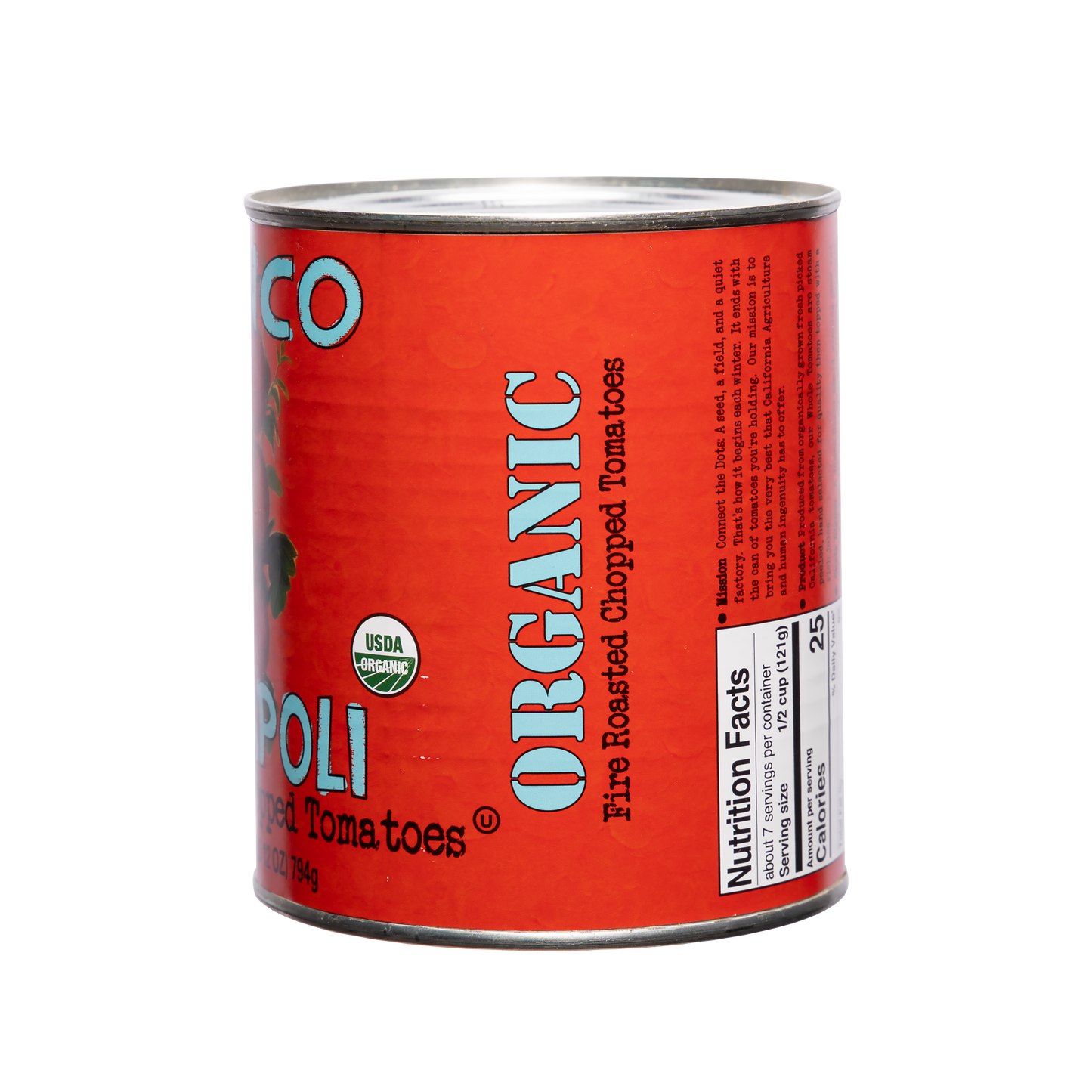 Bianco DiNapoli 28oz Organic Fire Roasted Chopped tom (6 ct)