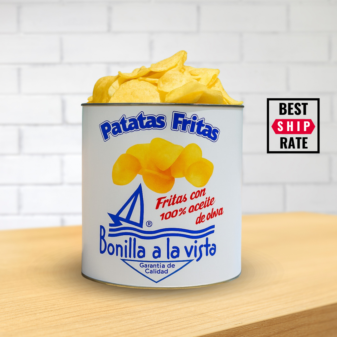 Bonilla a La Vista Potato Chips with Olive Oil Can