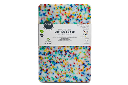 Rainbow Confettion Recycled Plastic Cutting Board - Large