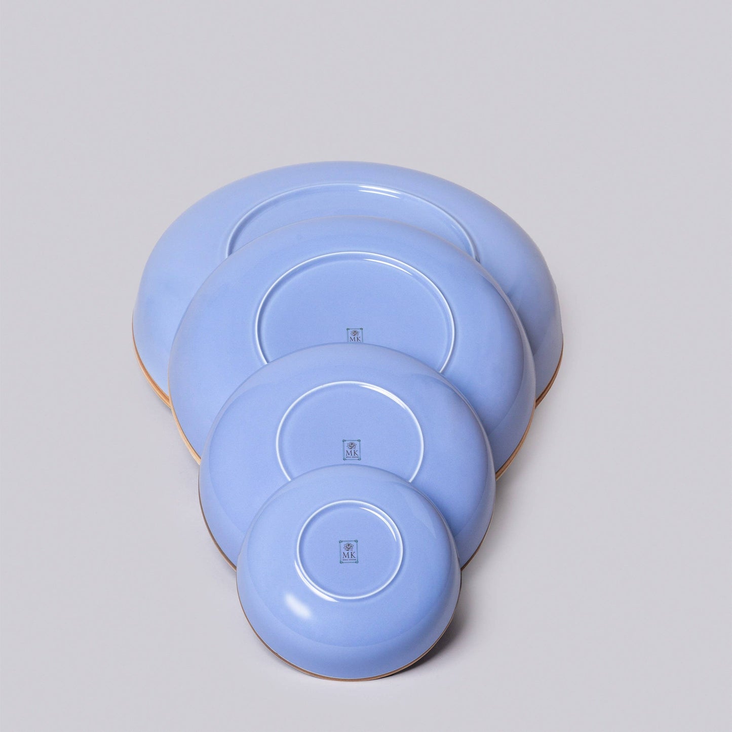 Lavender Glossy Porcelain Nesting Hermit Bowls