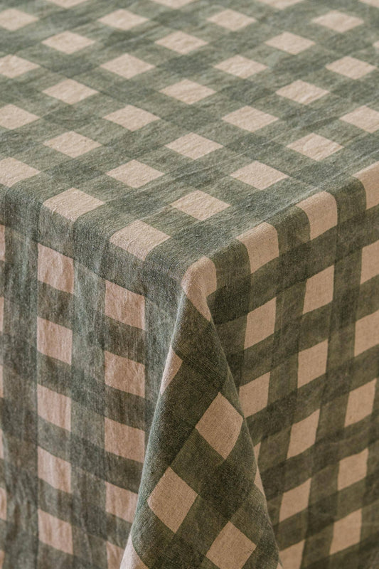 Printed Olea Linen Tablecloth