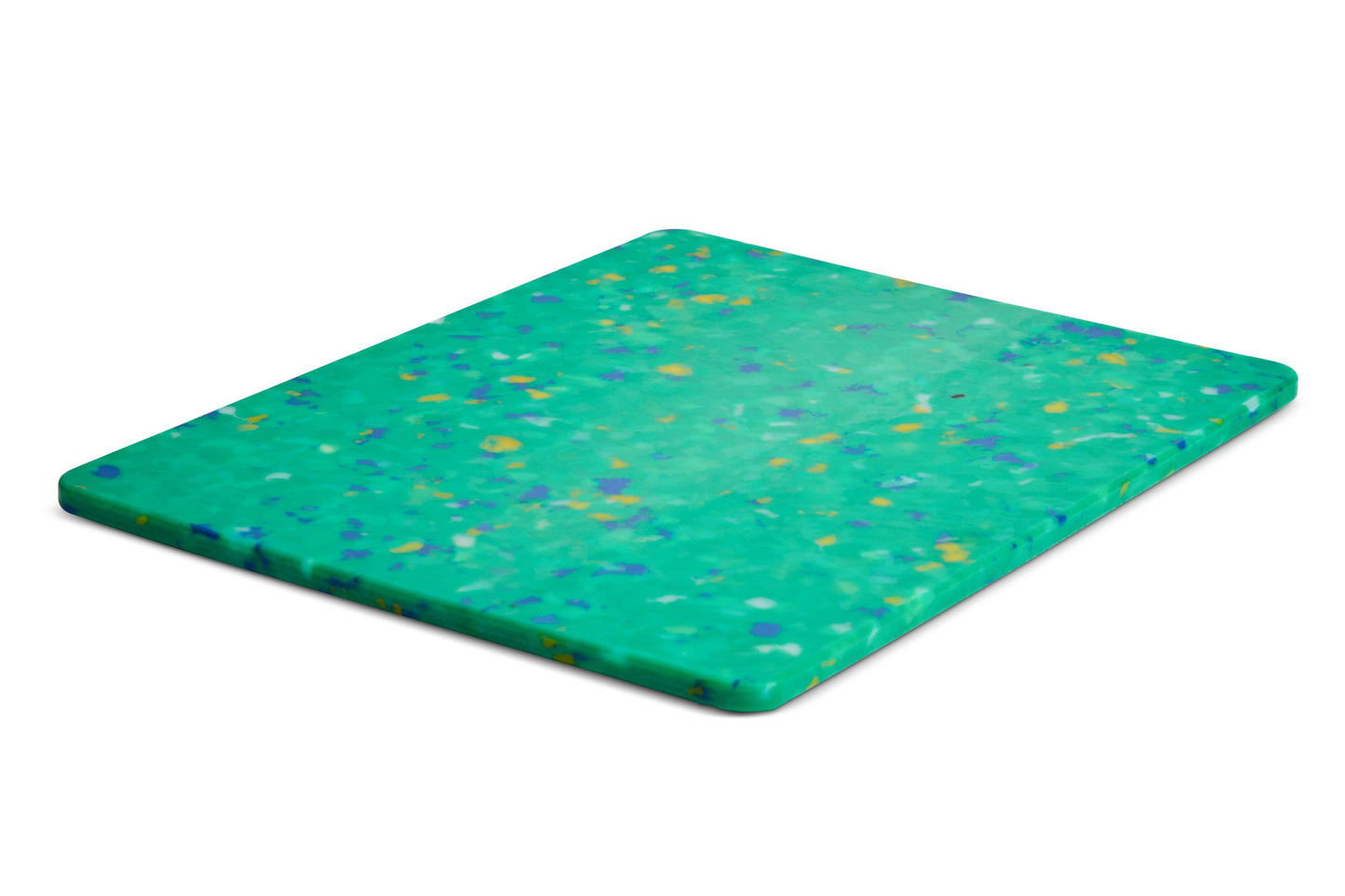 Recycled Plastic Cutting Board Medium Green Confetti