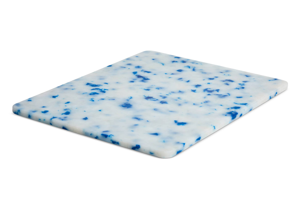 Recycled Plastic Cutting Board Medium Blue Confetti