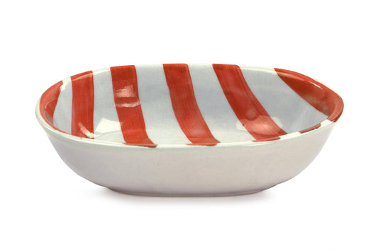 Red Stripe Ceramic Bowl