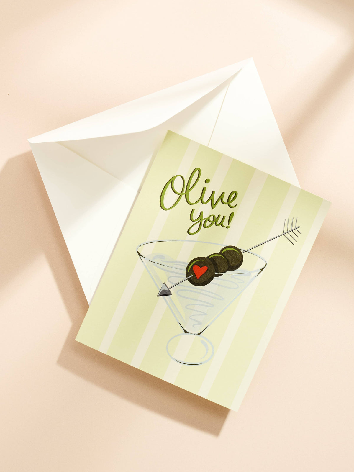 Olive You Martini Greeting Card