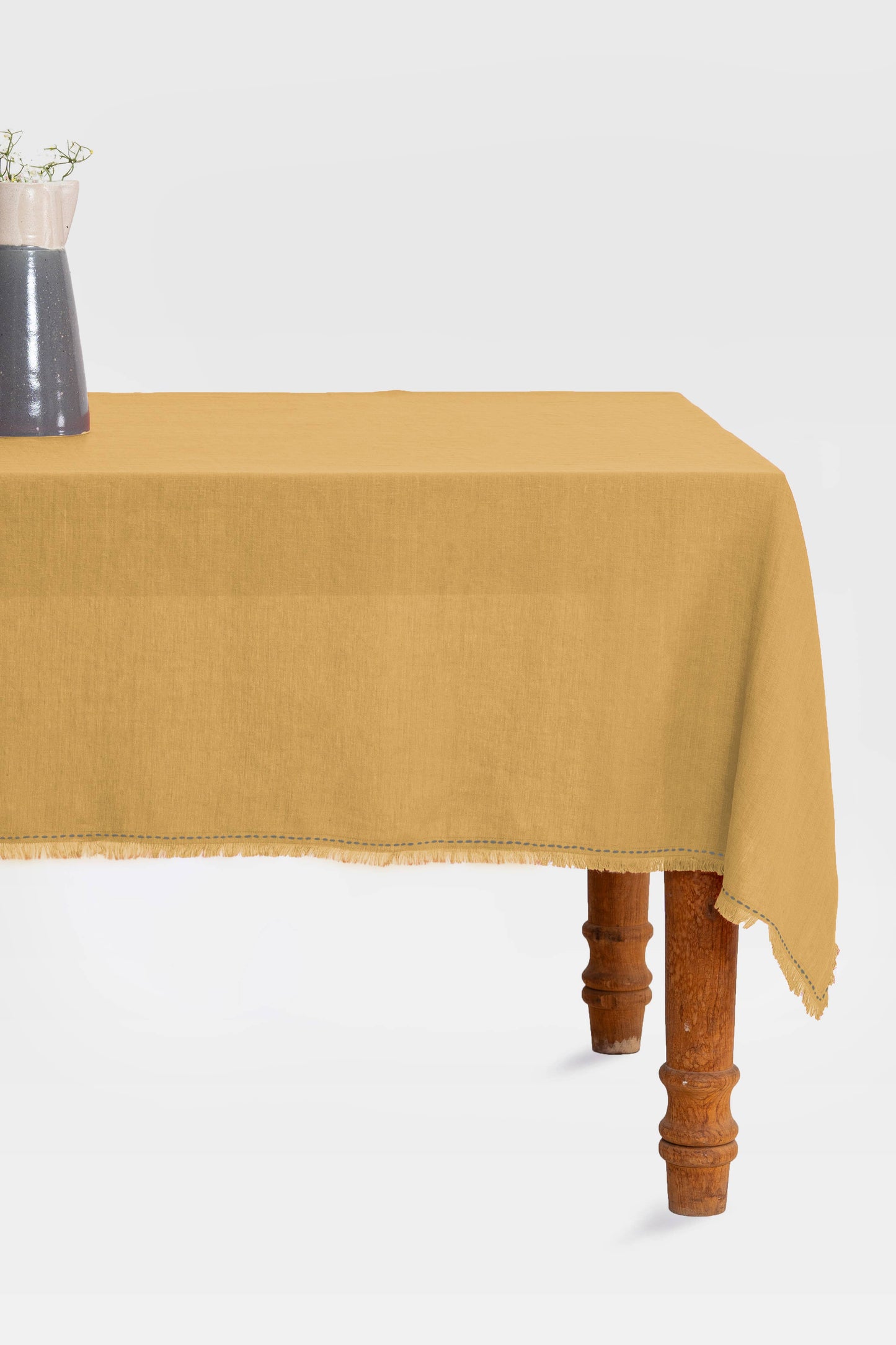 Decorative Kantha Linen Tablecloth