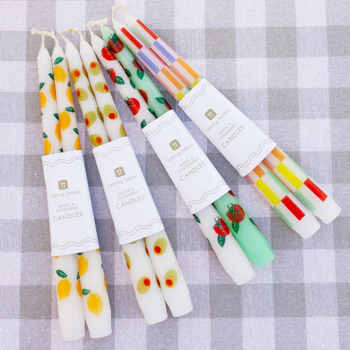 Lemon Taper Dinner Candles | 2 Pack | Summer | Lemon Gifts |