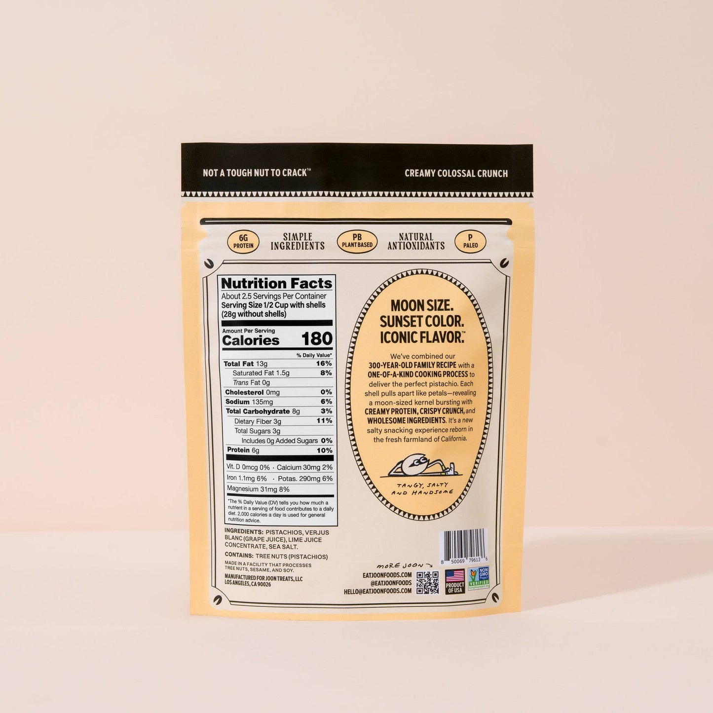 Joon Original Salted Pistachios - 4.5oz Resealable Bag