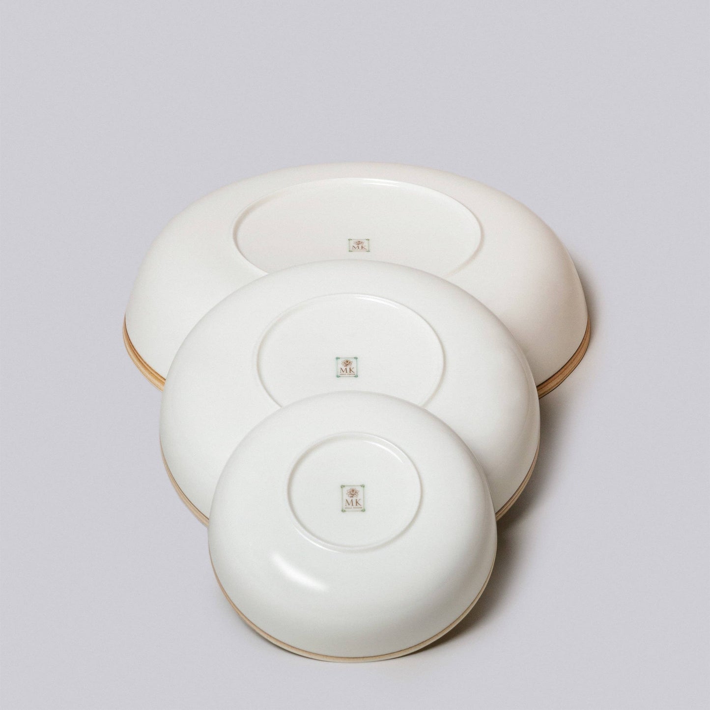 Ivory Glossy Porcelain Nesting Hermit Bowls