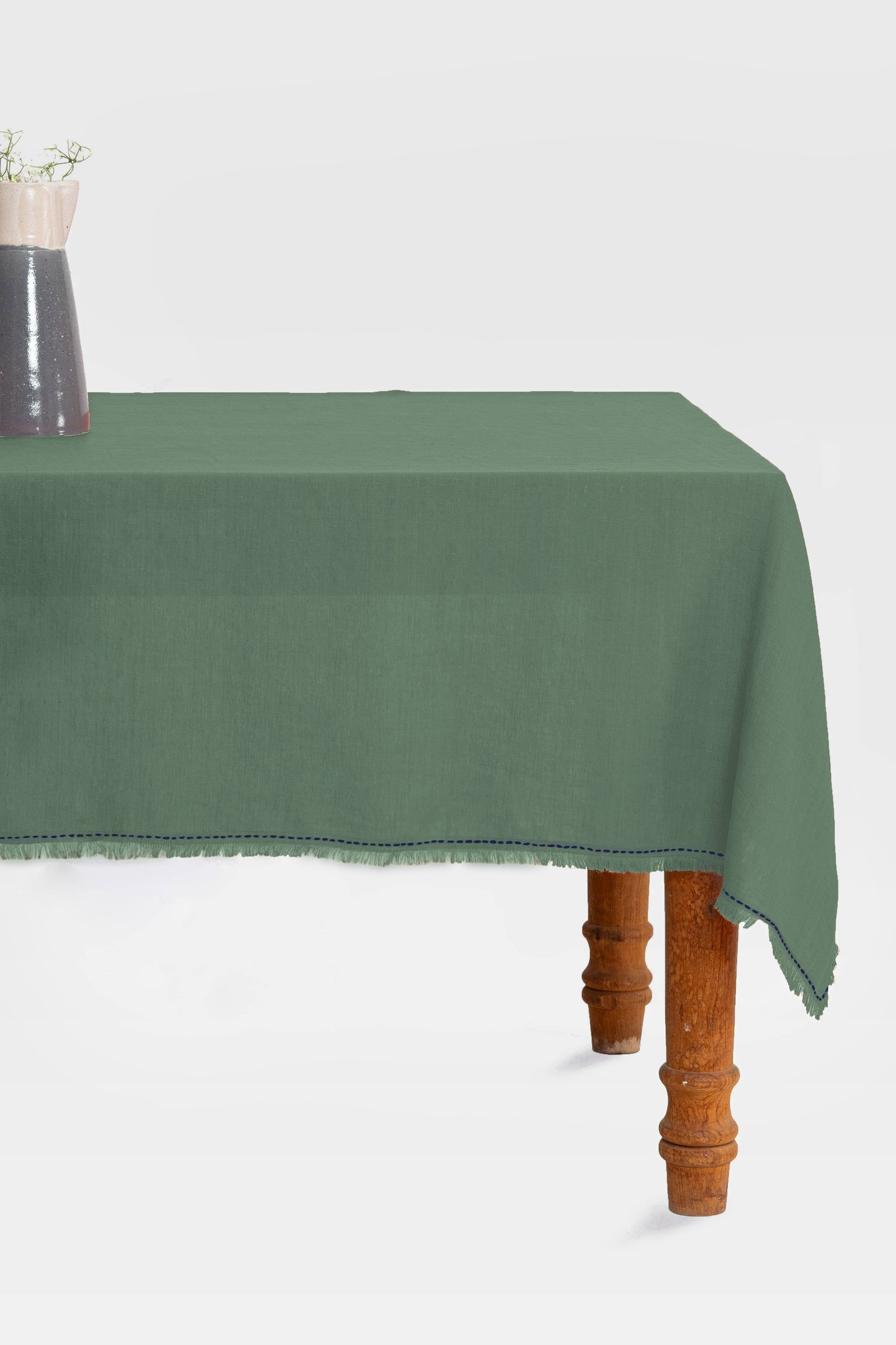 Decorative Kantha Linen Tablecloth