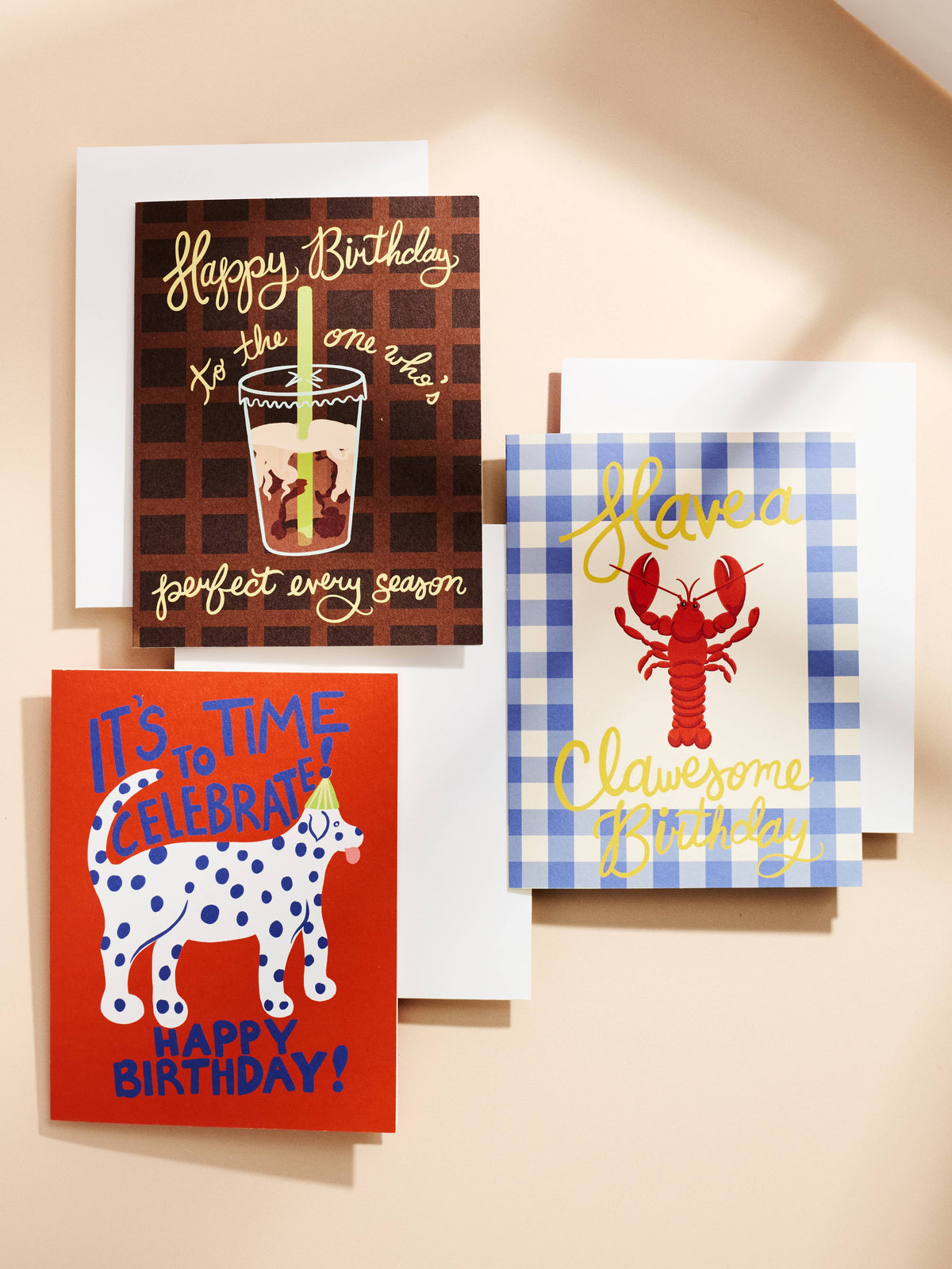 Have a Clawesome Birthday Lobster Gingham Greeting Card