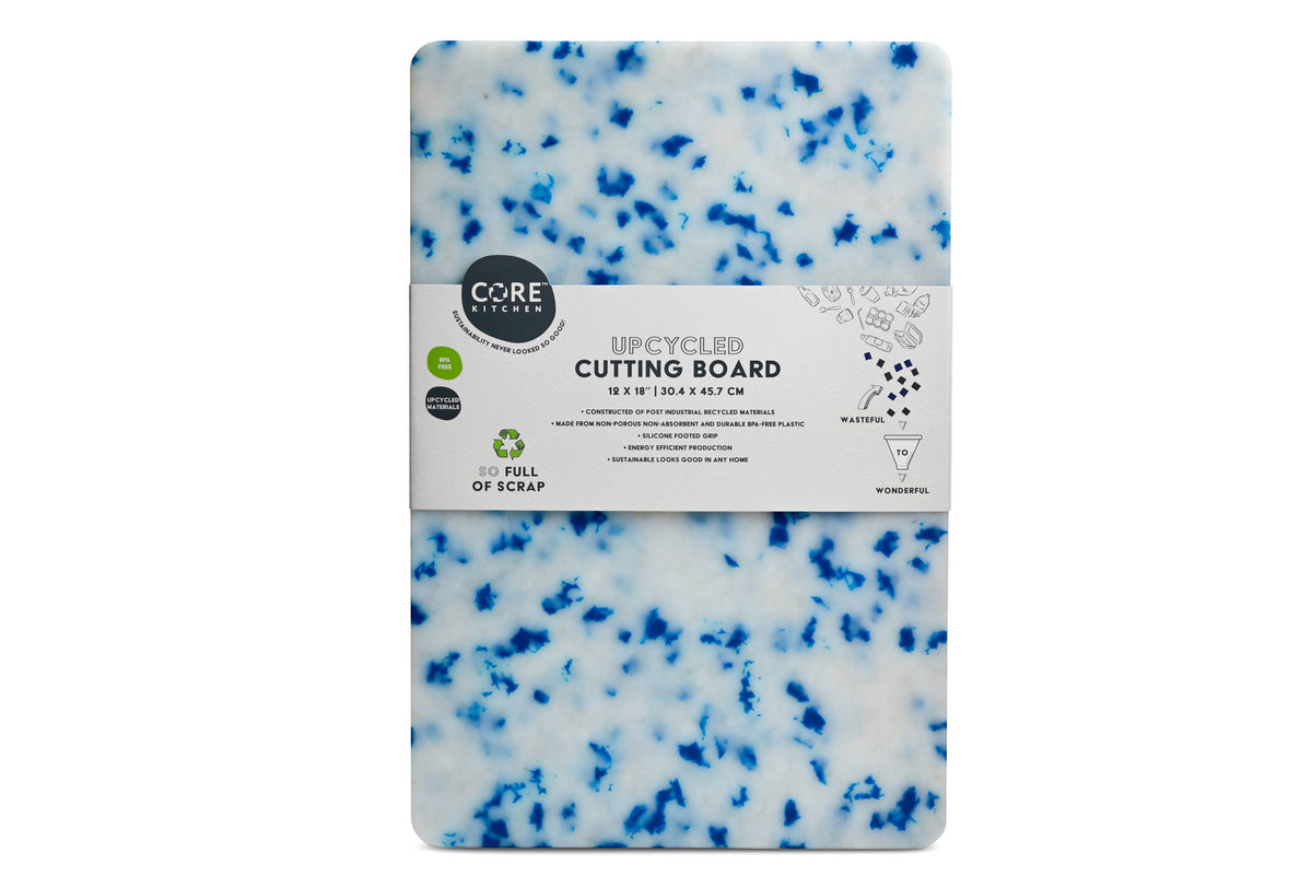 Recycled Plastic Cutting Board Large Blue Confetti